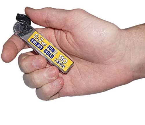 June Gold 0.7 mm HB #2 Mechanical Pencil Lead Refills, 440 Pieces (110 per Dispenser) | Smooth, Break-Resistant Graphite thumbnail 2
