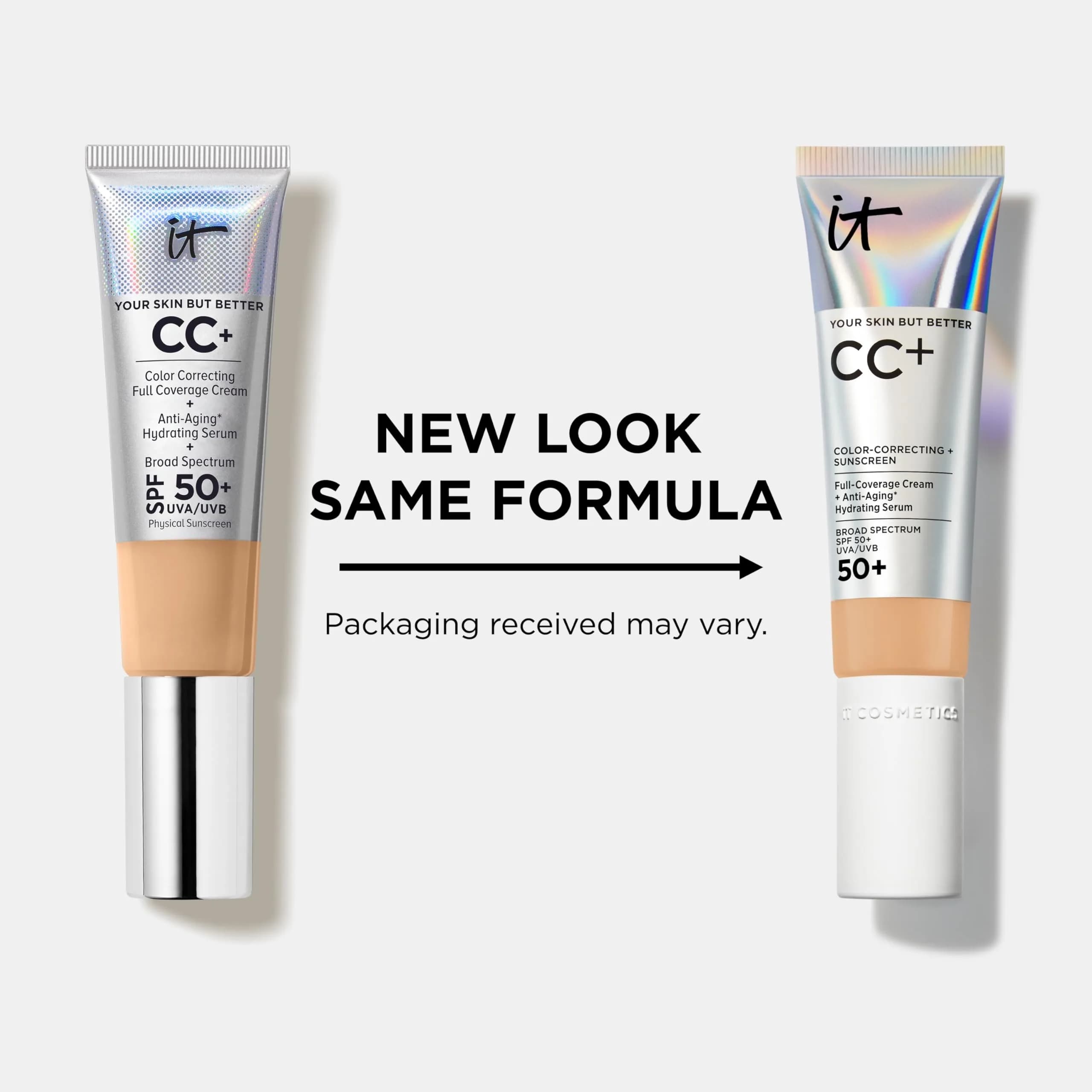 IT Cosmetics CC+ Cream SPF 50+ Tan (N) 12ml (0.4 fl oz) | Full Coverage Foundation with Anti-Aging Serum - view 7