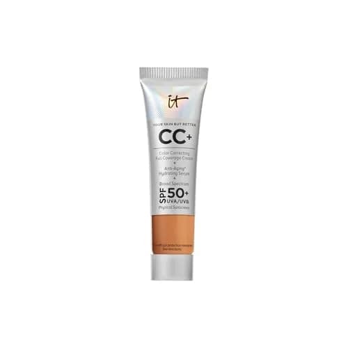 IT Cosmetics CC+ Cream SPF 50+ Tan (N) 12ml (0.4 fl oz) | Full Coverage Foundation with Anti-Aging Serum thumbnail 1