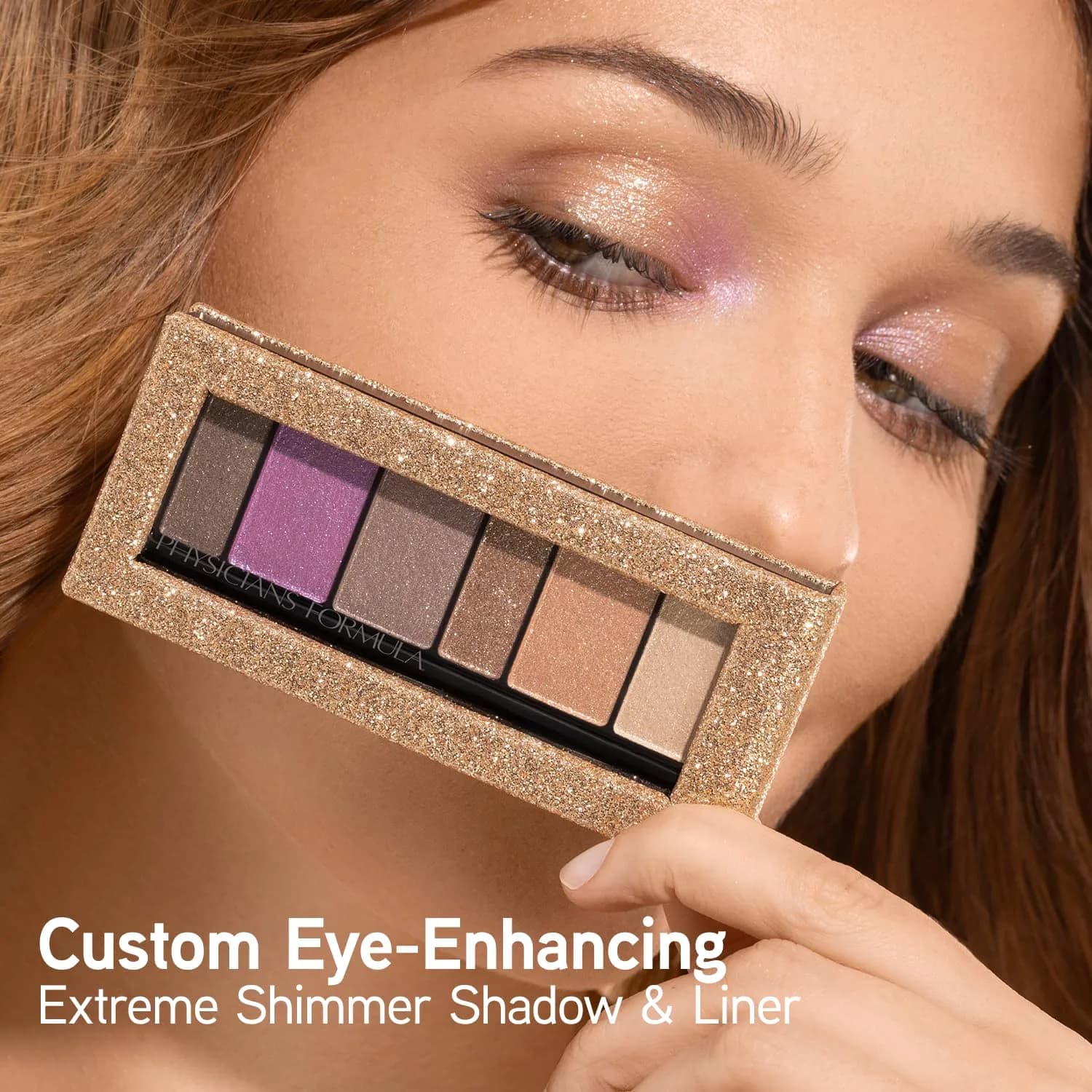Physicians Formula Shimmer Strips Custom Eye-Enhancing Extreme Shimmer Shadow & Liner, Glam Nude | Hypoallergenic Eyeshadow Palette thumbnail 2
