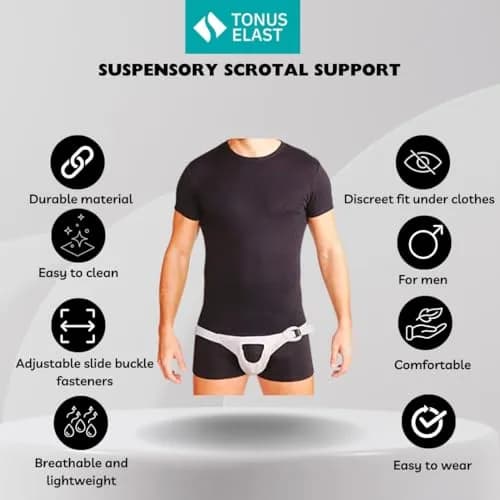 Tonus Elast Suspensory Scrotal Support Medium Pouch - 1 Count | Gentle Support for Recovery & Daily Comfort thumbnail 4