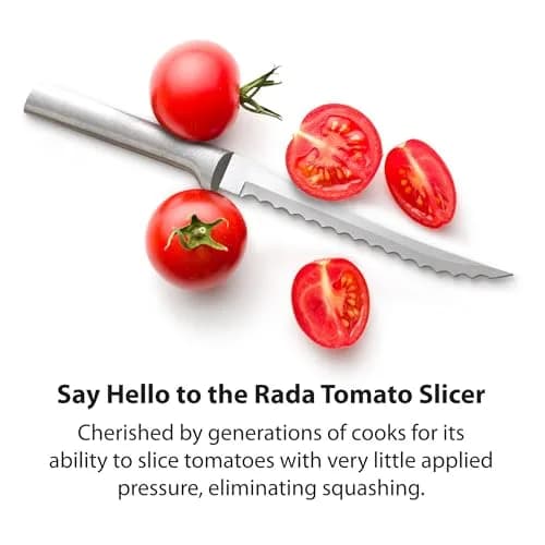 RADA Tomato Slicer Knife (R126) | 5" Serrated Blade for Perfect Slices, Pack of 2 thumbnail 5