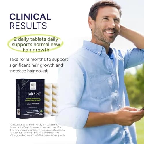 NEW NORDIC Hair GRO Tablets | Biotin & Tocotrienol Complex for Hair Growth | 60 Count thumbnail 5