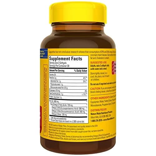Nature Made Burp-Less Fish Oil 1200 mg | Omega 3 Supplement for Heart & Brain (70-120 chars) thumbnail 8