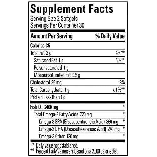 Nature Made Burp-Less Fish Oil 1200 mg | Omega 3 Supplement for Heart & Brain (70-120 chars) thumbnail 2