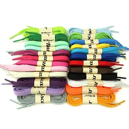 YFINE 55" Red Flat Replacement Shoelaces for Athletic Shoes | Polyester, 2 Pairs, 140cm thumbnail 4