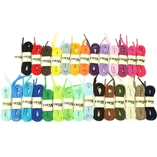 YFINE 55" Red Flat Replacement Shoelaces for Athletic Shoes | Polyester, 2 Pairs, 140cm thumbnail 5