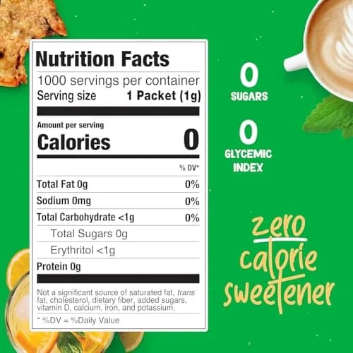 Pyure Organic Stevia Packets 1000 Count (Pack of 1) | Zero Calorie Sweetener for Coffee & Baking thumbnail 3
