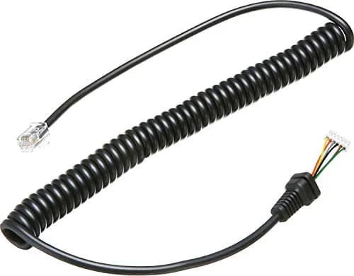 PASOW Replacement Microphone Cable Cord for Yaesu MH-48 MH-36 MH-42 | Coiled, Black, 120cm thumbnail 1