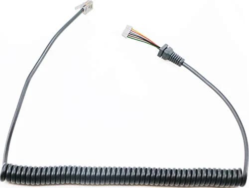 PASOW Replacement Microphone Cable Cord for Yaesu MH-48 MH-36 MH-42 | Coiled, Black, 120cm thumbnail 4