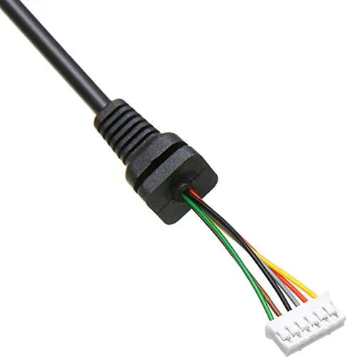PASOW Replacement Microphone Cable Cord for Yaesu MH-48 MH-36 MH-42 | Coiled, Black, 120cm thumbnail 2