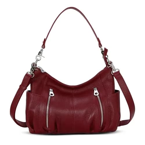HESHE Genuine Leather Purses for Women Shoulder Hobo Bag Crossbody Satchel Handbags Designer Ladies Totes | Elegant & Spacious thumbnail 4