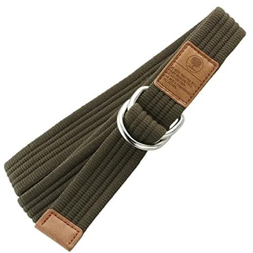 moonsix Canvas Web Belt with D-ring Buckle for Men, Army Green | Fully Adjustable Casual Belt thumbnail 3