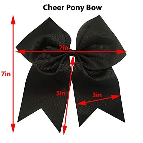 Kenz Laurenz Jumbo 7-inch Cheer Bows with Elastic Ties, 10-Pack Assorted Colors | Handmade Hair Accessories for Teens & Women thumbnail 7