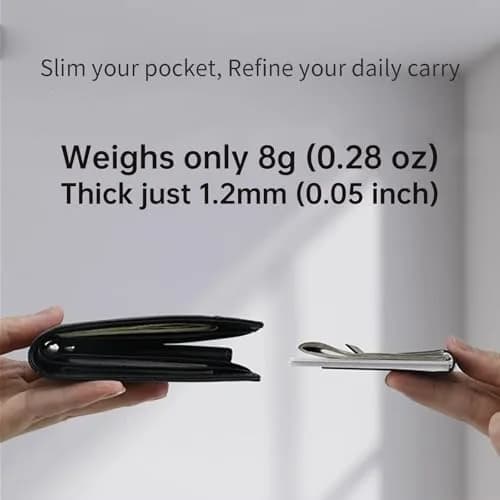 CL CARBONLIFE Carbon Fiber Money Clip Wallet Matte Black | RFID Blocking Slim Minimalist Holder for Men thumbnail 5