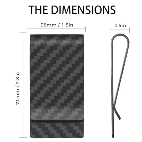 CL CARBONLIFE Carbon Fiber Money Clip Wallet Matte Black | RFID Blocking Slim Minimalist Holder for Men thumbnail 8