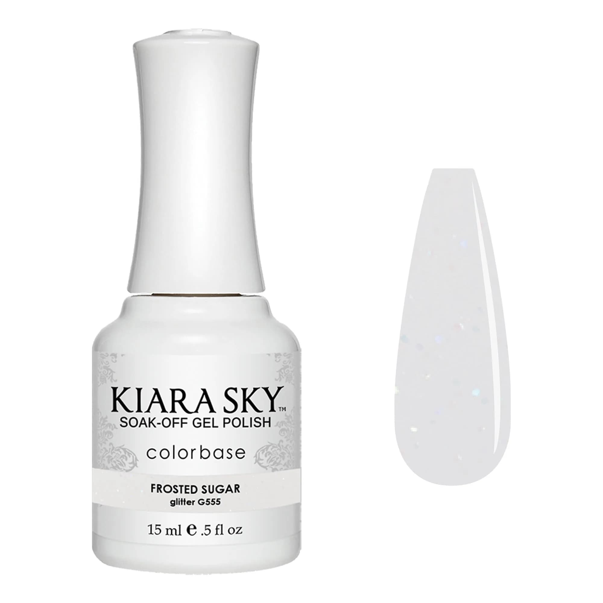 Kiara Sky Soak Off Gel Nail Polish 0.5 fl oz — Frosted Sugar, Glitter Finish, Long Lasting, Cruelty-Free - main product image