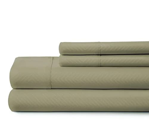 Linen Market Embossed Sheet Set King | Microfiber Breathable & Wrinkle-Free (70-120 chars) thumbnail 2