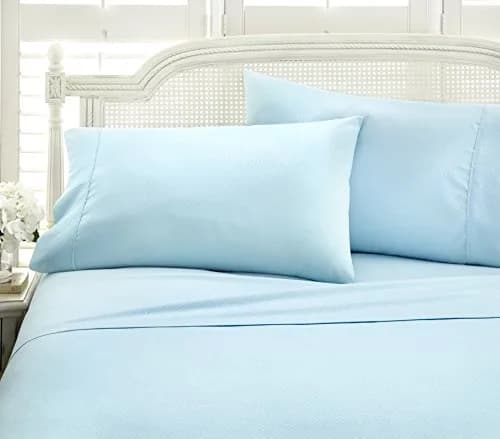 Linen Market Embossed Sheet Set Queen | Chevron Aqua Microfiber, Wrinkle-Free, Breathable thumbnail 1