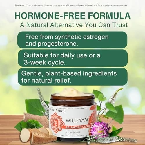 Four Elements 4E Wild Yam Balancing Cream 2 OZ | Hormone Balance Support thumbnail 4