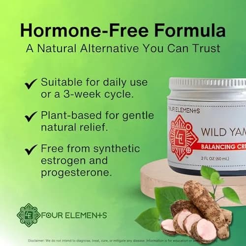 Four Elements 4E Wild Yam Balancing Cream 2 OZ | Hormone Balance Support thumbnail 5