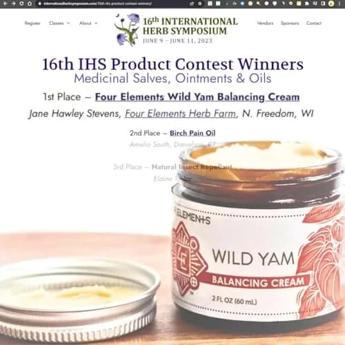 Four Elements 4E Wild Yam Balancing Cream 2 OZ | Hormone Balance Support thumbnail 8