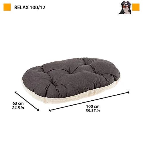 Ferplast Dog Bed Large Dog Cushion Washable Pet Mattress 100 x 63 cm | Soft Cotton Padding thumbnail 2