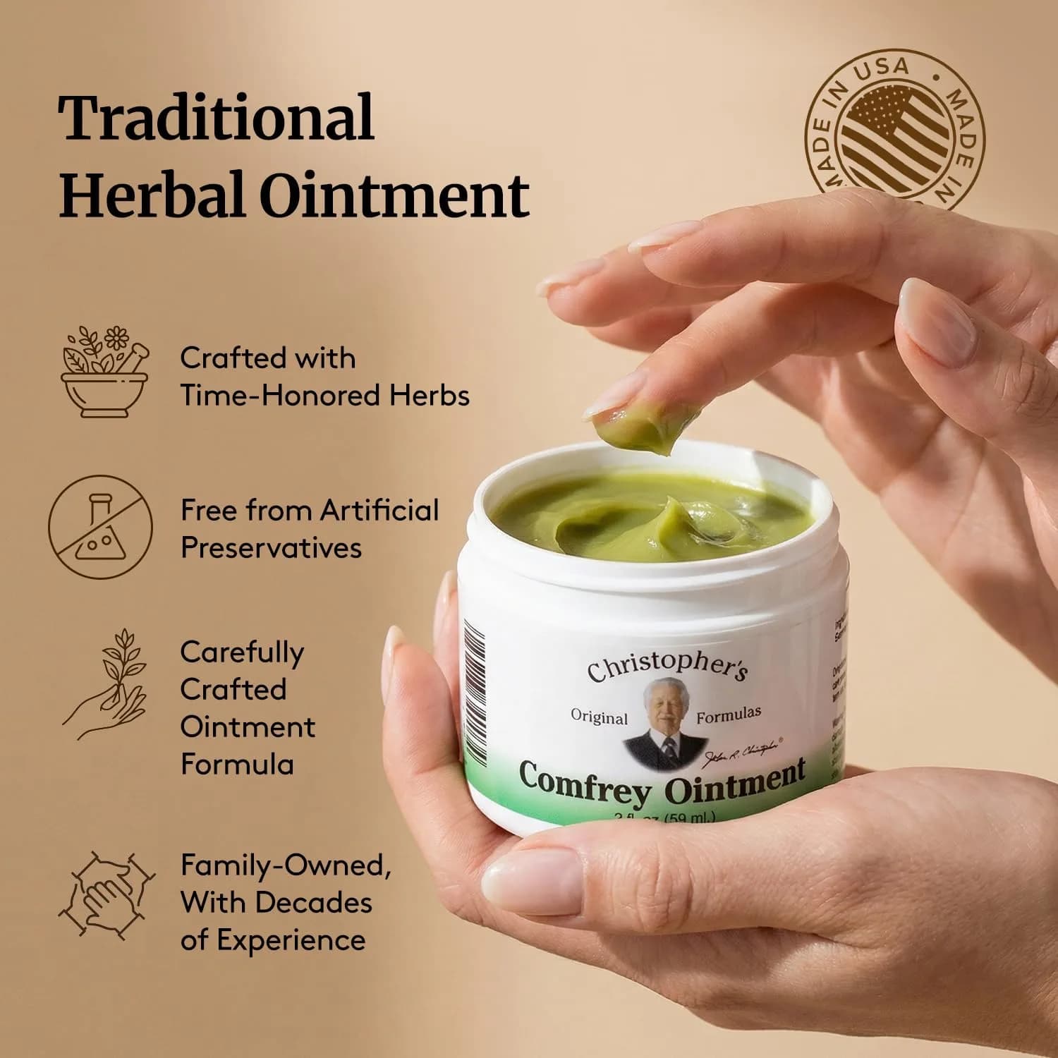 Christopher's Original Formulas Comfrey Ointment 2 Fl Oz (Pack of 2) | Herbal Ointment for Skin Wellness - view 5