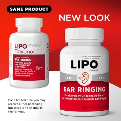 Lipo-Flavonoid Ear Ringing Support Supplement 100 Caplets | Clinically Studied Bioflavonoid Complex for Inner Ear Health thumbnail 9