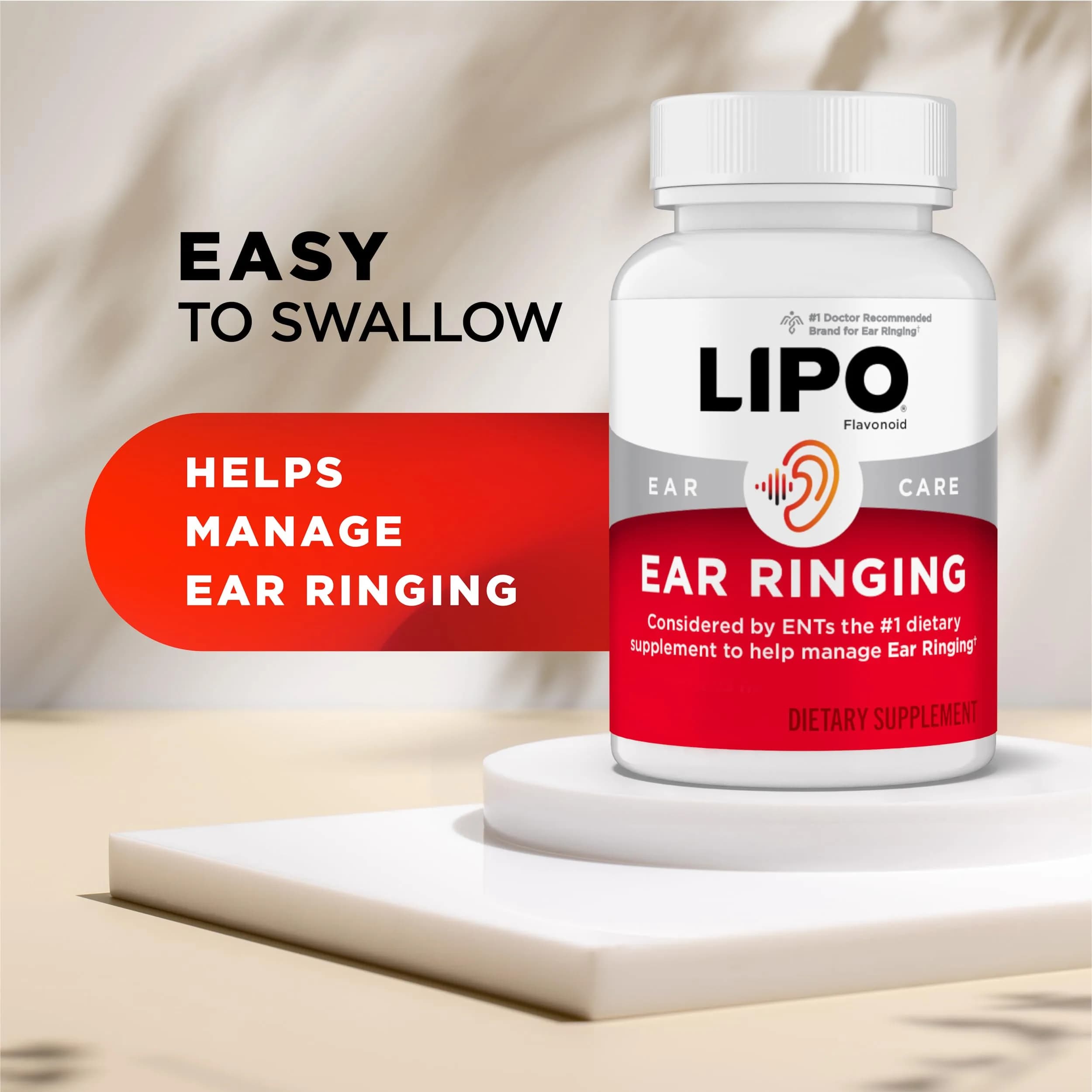 Lipo-Flavonoid Ear Ringing Support Supplement 100 Caplets | Clinically Studied Bioflavonoid Complex for Inner Ear Health - view 4