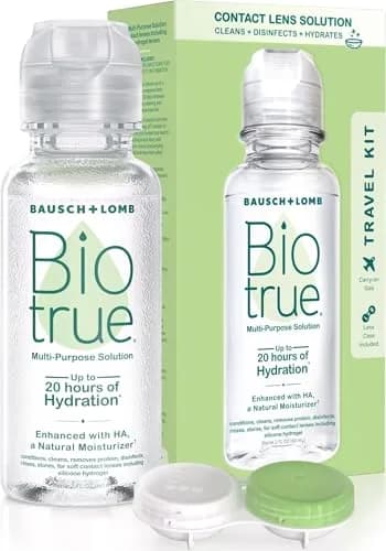Biotrue Multi-Purpose Contact Lens Solution with Lens Case, 2 Fl Oz (59ml) | FDA Approved, Doctor Recommended thumbnail 1