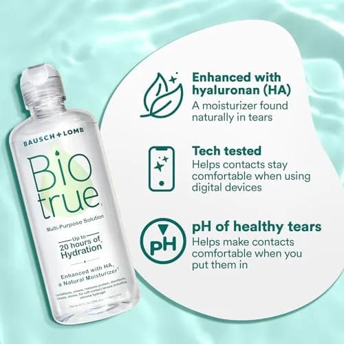 Biotrue Multi-Purpose Contact Lens Solution with Lens Case, 2 Fl Oz (59ml) | FDA Approved, Doctor Recommended thumbnail 4