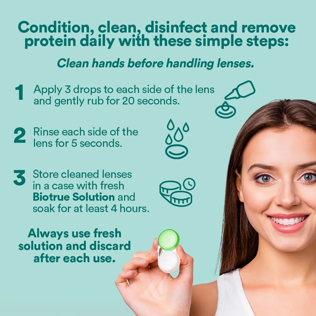Biotrue Multi-Purpose Contact Lens Solution with Lens Case, 2 Fl Oz (59ml) | FDA Approved, Doctor Recommended - view 5