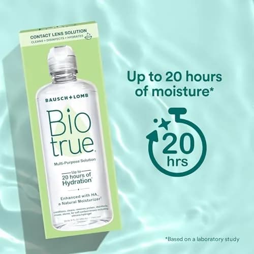 Biotrue Multi-Purpose Contact Lens Solution with Lens Case, 2 Fl Oz (59ml) | FDA Approved, Doctor Recommended thumbnail 3