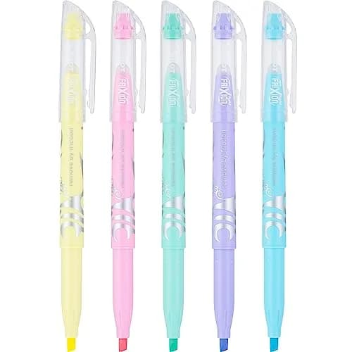 PILOT FriXion Erasable Highlighters, Chisel Tip, Assorted Pastel Colors, 5-Pack (5 Count) thumbnail 4
