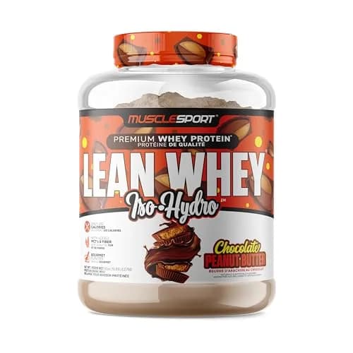 Musclesport Lean Whey Revolution™ Protein Powder - Whey Protein Isolate - Low Calorie, Low Carb, Low Fat, 25g Protein per Scoop, 5lb Chocolate Peanut Butter thumbnail 4