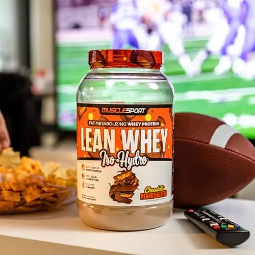 Musclesport Lean Whey Revolution™ Protein Powder - Whey Protein Isolate - Low Calorie, Low Carb, Low Fat, 25g Protein per Scoop, 5lb Chocolate Peanut Butter thumbnail 5