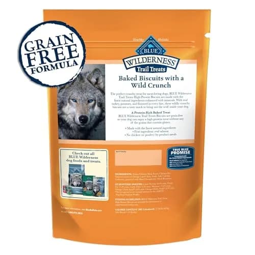 Blue Buffalo Wilderness Turkey Crunchy Dog Biscuits, Grain-Free, 680g (24 oz) | High-Protein Nutrition for All Breeds thumbnail 2