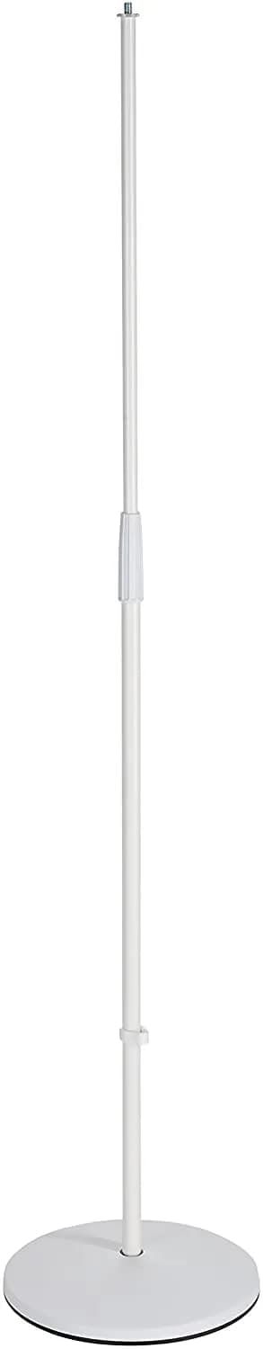 K&M König & Meyer 26010.500.76 Microphone Stand - Round Base Adjustable Height - Professional Grade - White