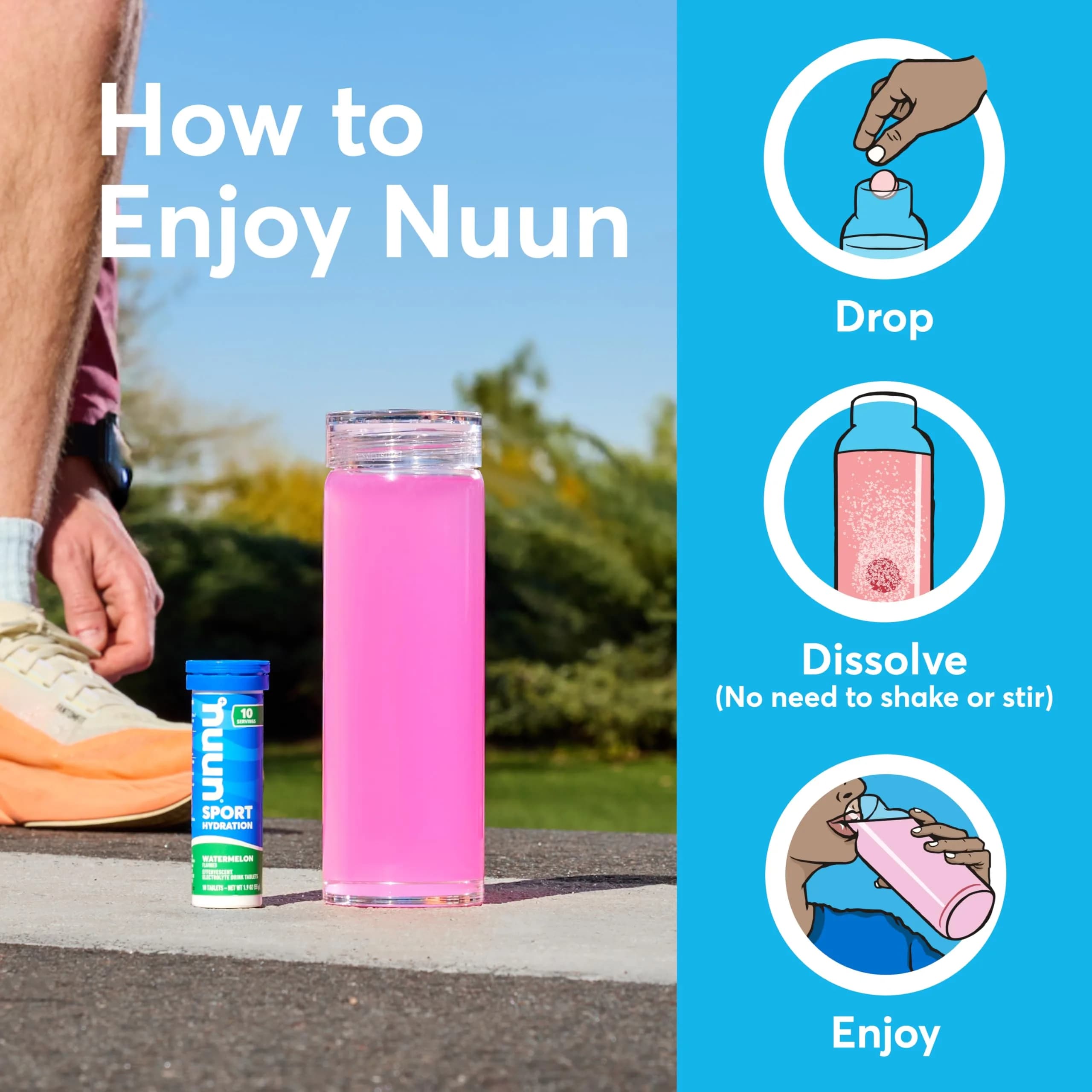 Nuun Sport Electrolyte Drink Tabs Fruit Punch Flavour - 80 Count | Essential Hydration Support - view 6