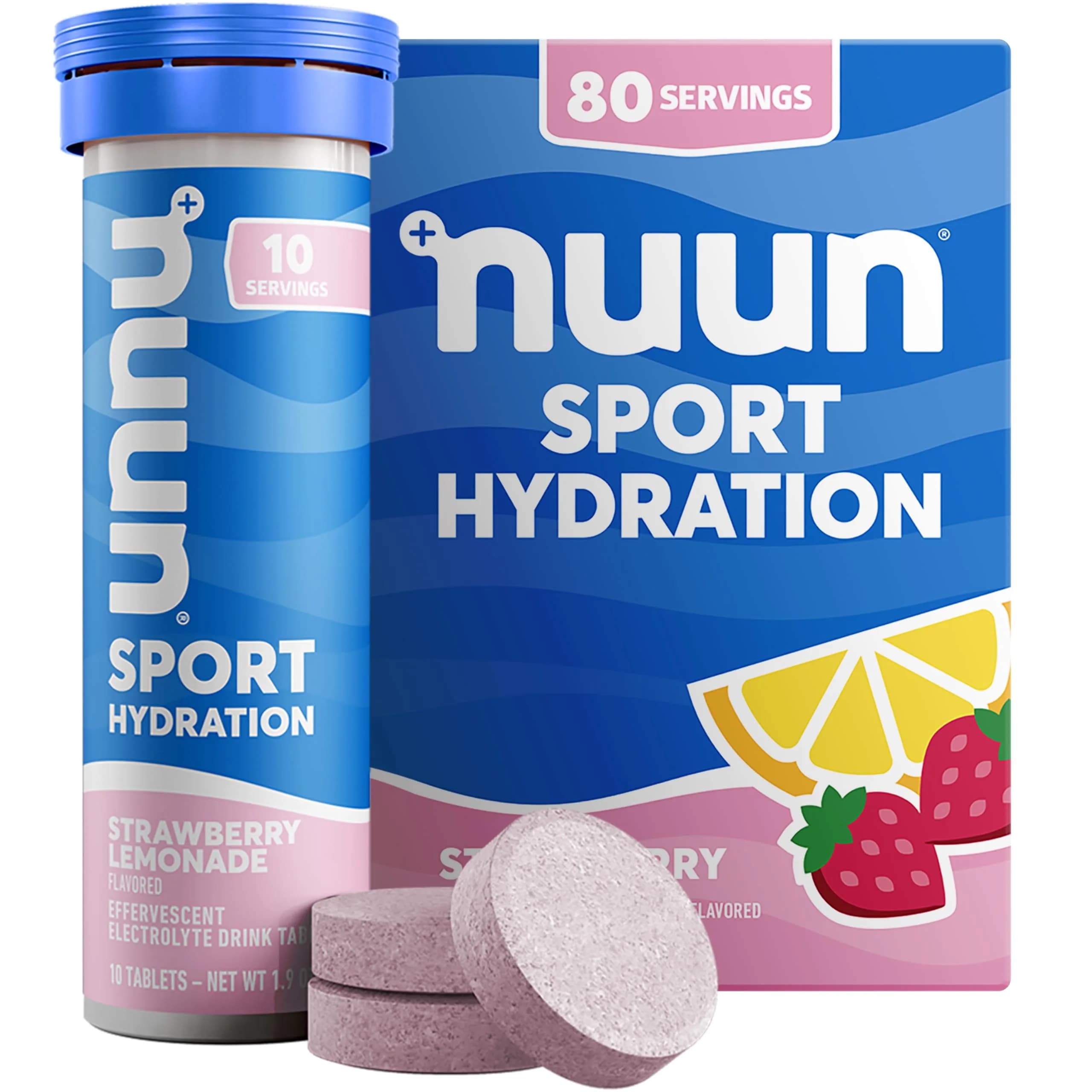 Nuun Sport Electrolyte Tablets Strawberry Lemonade 80 Count (Pack of 1) | Hydration for Active Life - main product image
