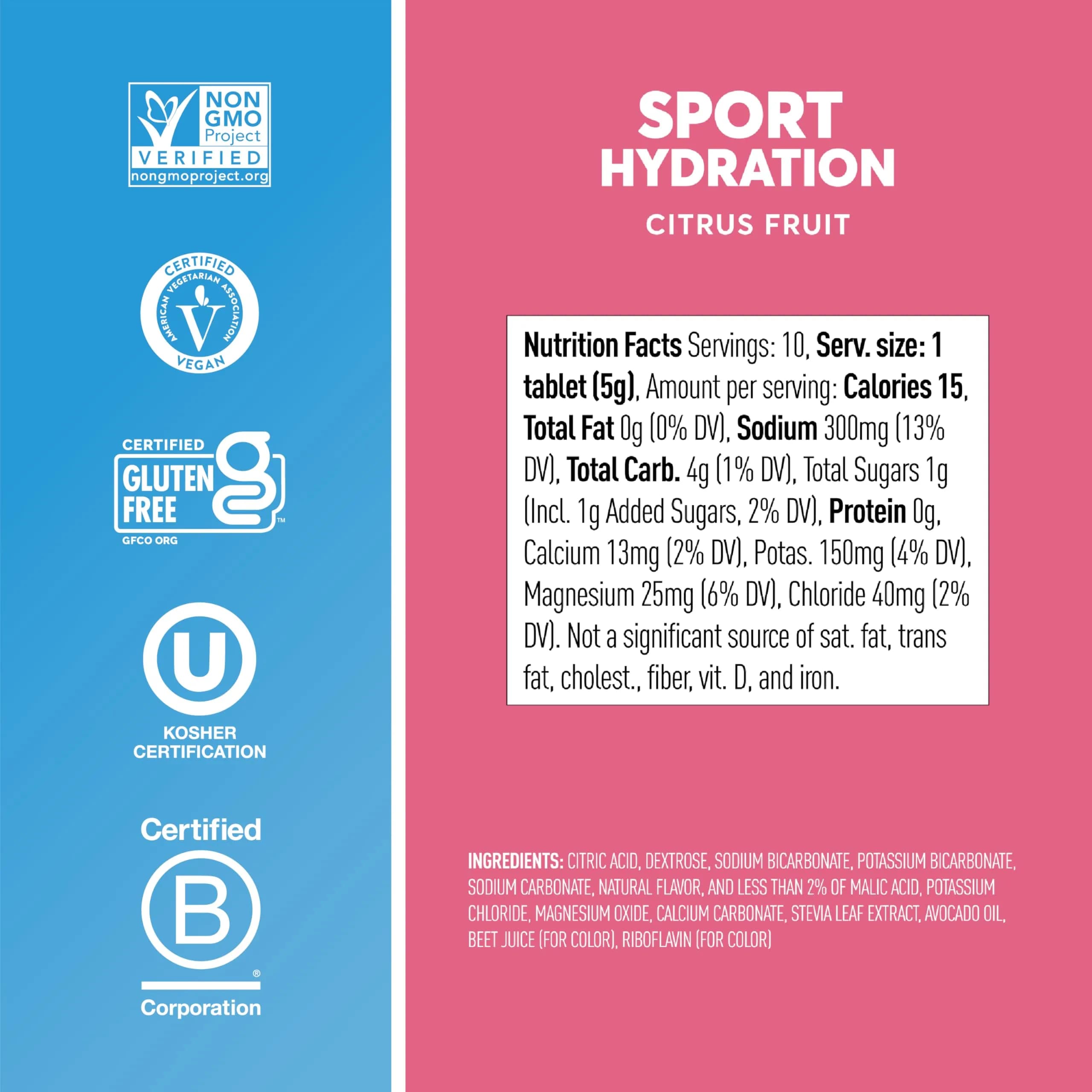 Nuun Sport Electrolyte Drink Tabs Citrus Fruit 8 Count | Hydration Support with Essential Electrolytes - view 5