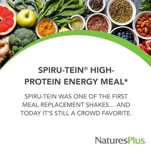 NaturesPlus Spiru-Tein, Chocolate - 2.1 lb - Plant-Based Protein with Spirulina, Vegetarian, Non-GMO thumbnail 3
