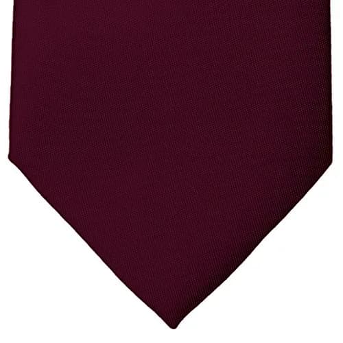 Retreez Men's Solid Plain Color Woven 3.15" Tie Necktie - Burgundy | Classic Formal & Casual Accessory thumbnail 2
