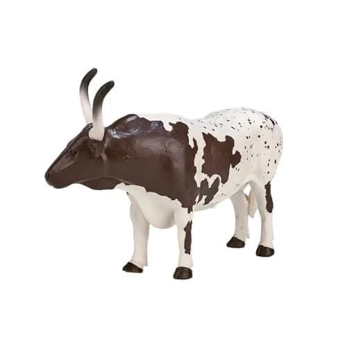 MOJO Texas Longhorn Bull Figurine | Hand-Painted Farm Animal Toy | UK Design | 5.12 x 2.36 x 3.35 inches thumbnail 2