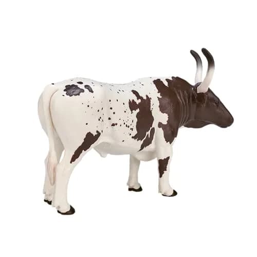 MOJO Texas Longhorn Bull Figurine | Hand-Painted Farm Animal Toy | UK Design | 5.12 x 2.36 x 3.35 inches thumbnail 3