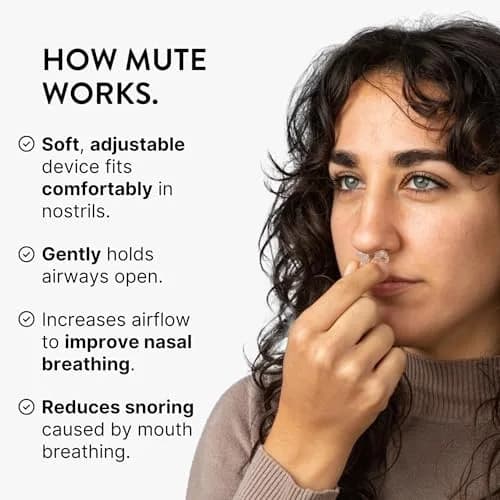 Rhinomed Mute Nasal Dilators for Sleep, Snoring Solution, Medium | Clinically Proven 38% Airflow Increase thumbnail 5
