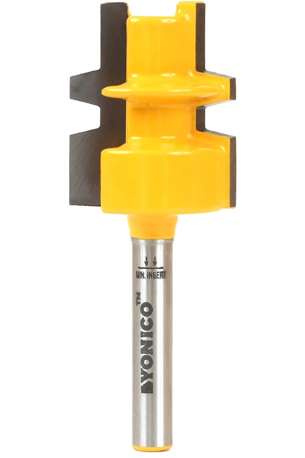 Yonico Router Bits Reversible Glue Joint 1-1/8-Inch | Perfect for Strong Glue Joints, 1/4" Shank — 1-1/8" Cutting Height - 1/4" Shank
