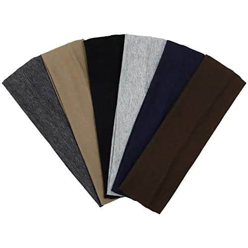 Kenz Laurenz Cotton Headbands 6 Pack | Stretch Elastic Sports & Yoga Headbands for Teens Women Girls thumbnail 2