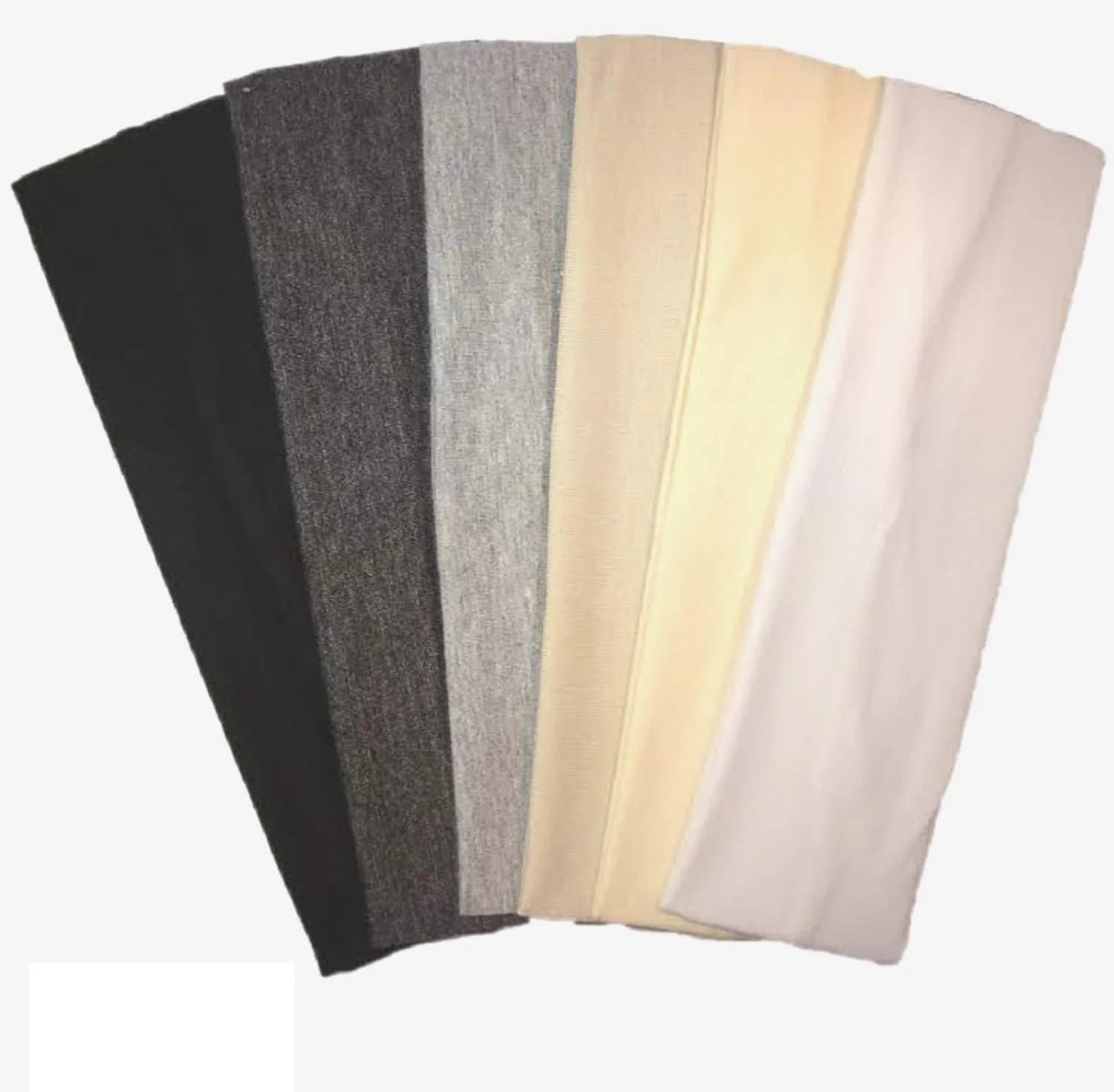 Kenz Laurenz Cotton Headbands 6 Pack | Soft Elastic Sports Fashion Headband for Teens Women Girls - main product image